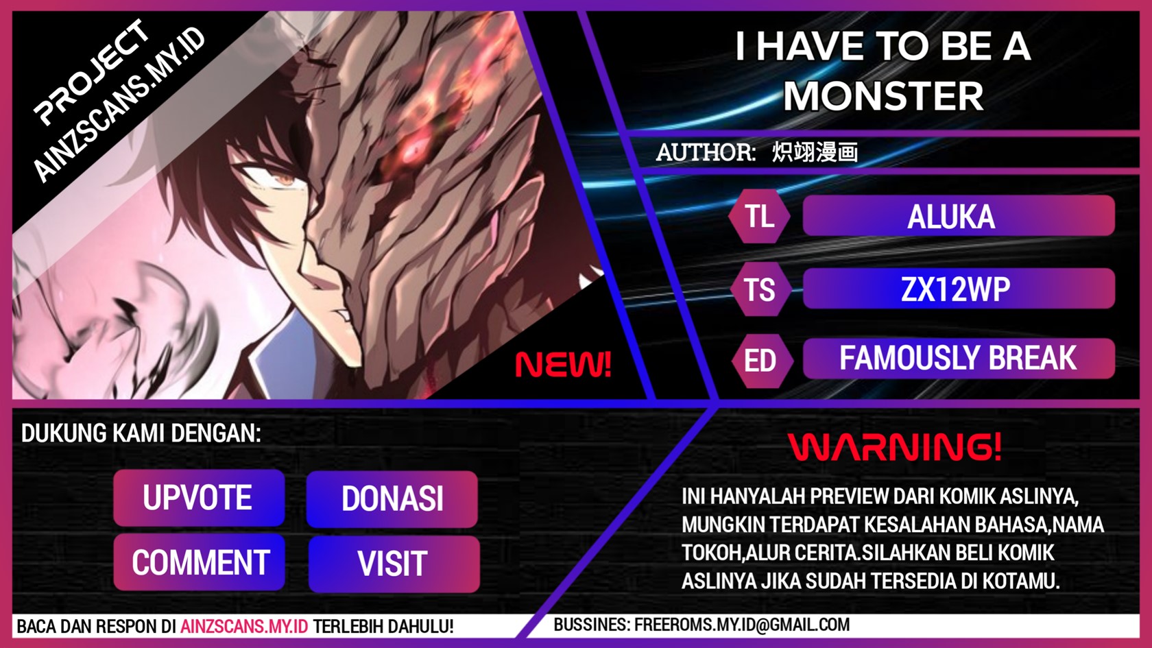I Have to Be a Monster Chapter 02 Gambar 1