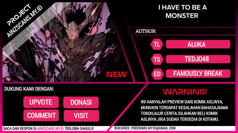 I Have to Be a Monster Chapter 13 Gambar 1