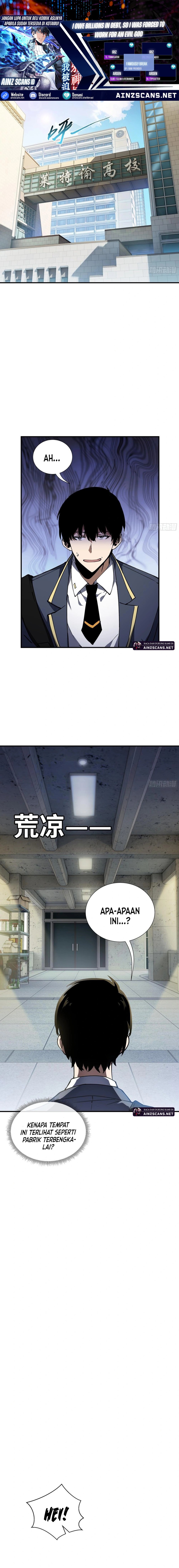 I Owe A Billion Dollars And I am Forced to Become A Worker For An Evil God Chapter 06 Gambar 1
