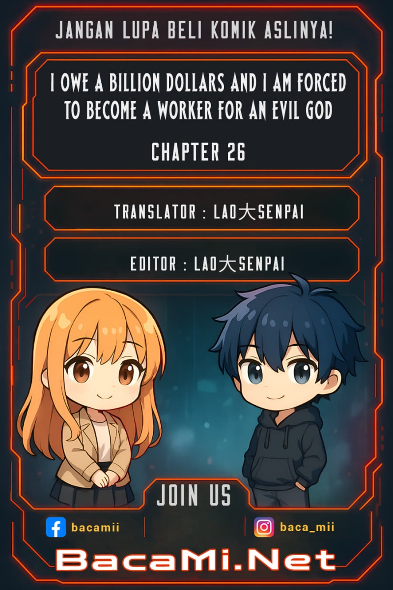 I Owe A Billion Dollars And I am Forced to Become A Worker For An Evil God Chapter 26 Gambar 1