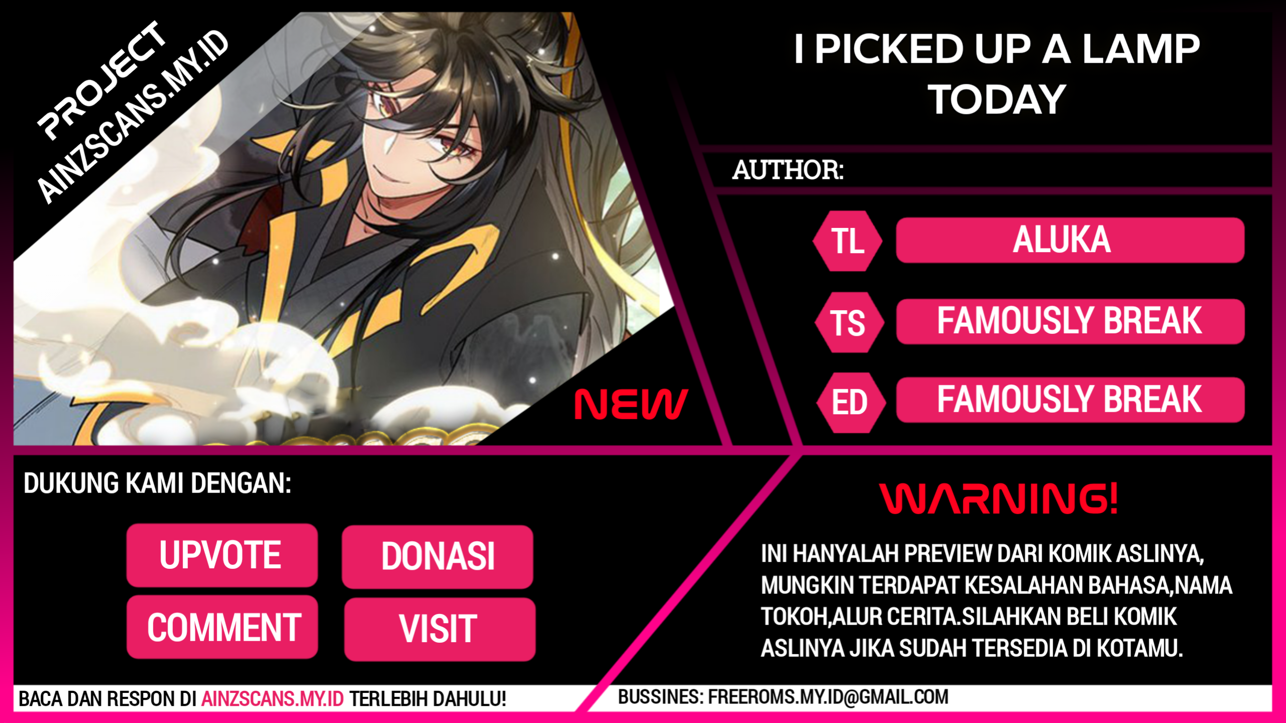 I Picked Up the Lamp Today Chapter 01 Gambar 1