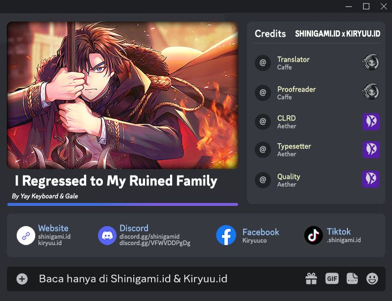 I Regressed to My Ruined Family Chapter 33 Gambar 1