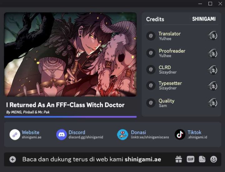 I Returned As An FFF-Class Witch Doctor Chapter 49 Gambar 1