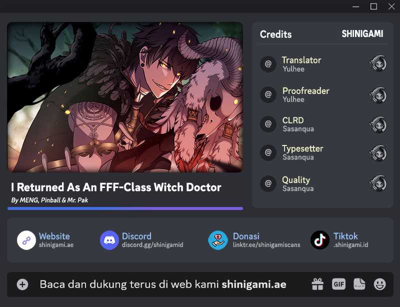 I Returned As An FFF-Class Witch Doctor Chapter 52 Gambar 1