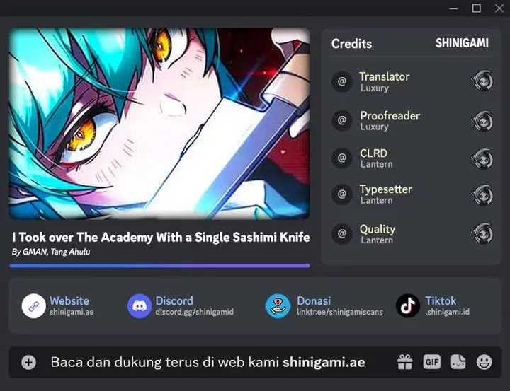 I Took over The Academy With a Single Sashimi Knife Chapter 26 Gambar 1