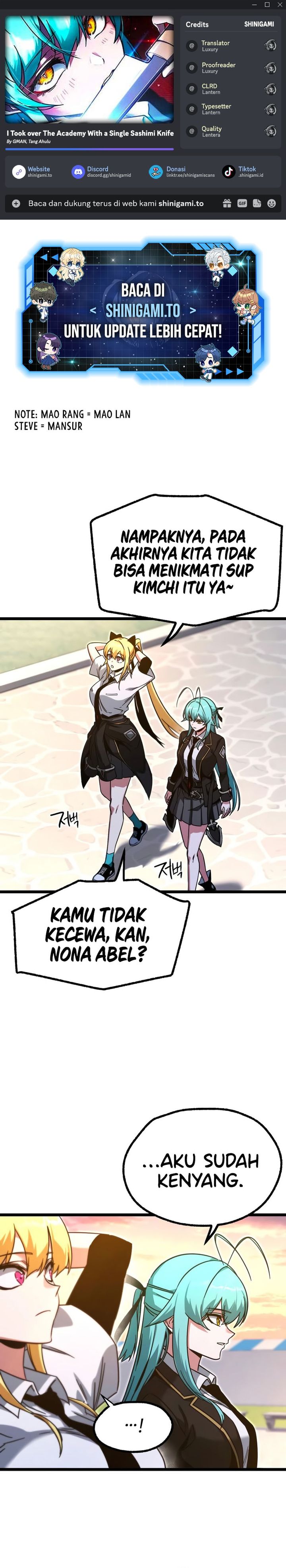 I Took over The Academy With a Single Sashimi Knife Chapter 59 Gambar 1