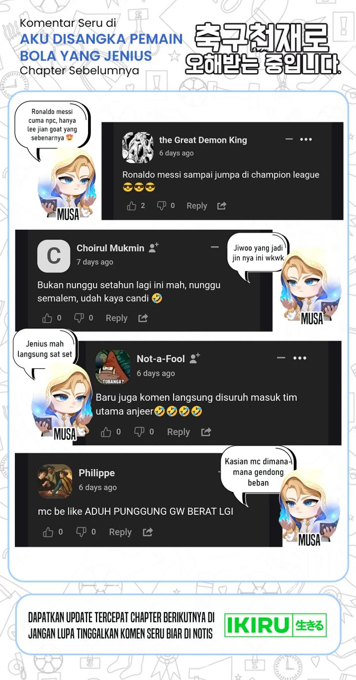 I’m Being Misunderstood as a Soccer Genius Chapter 26 Gambar 17