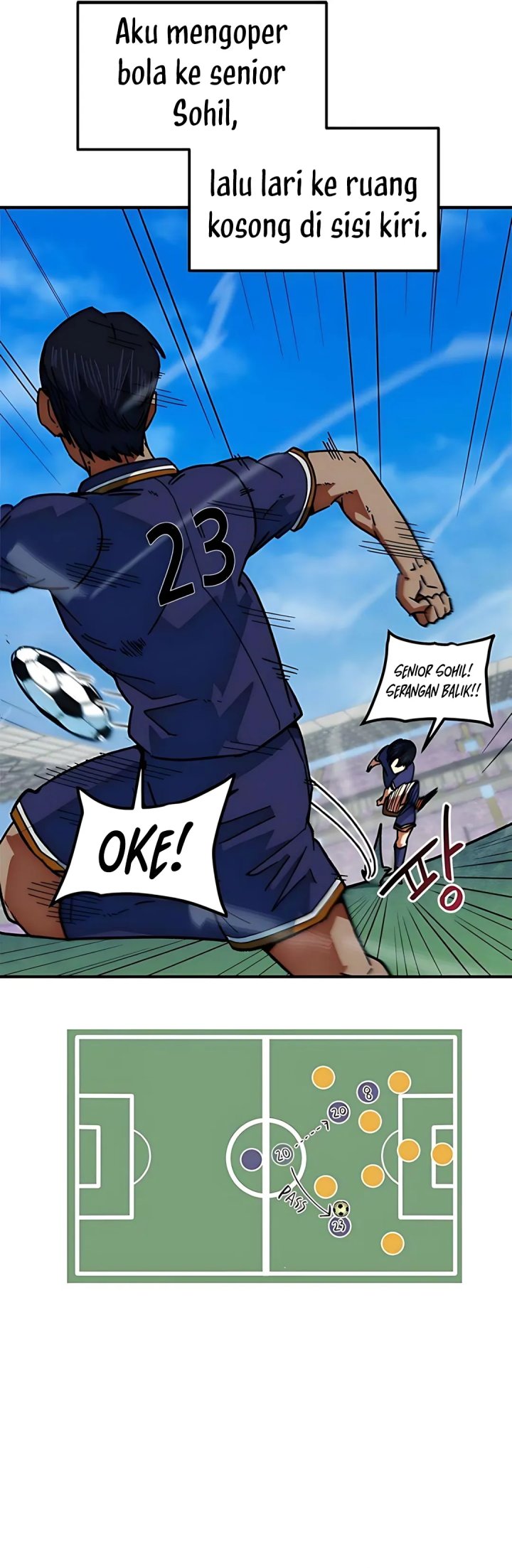I’m Being Misunderstood as a Soccer Genius Chapter 48 Gambar 33