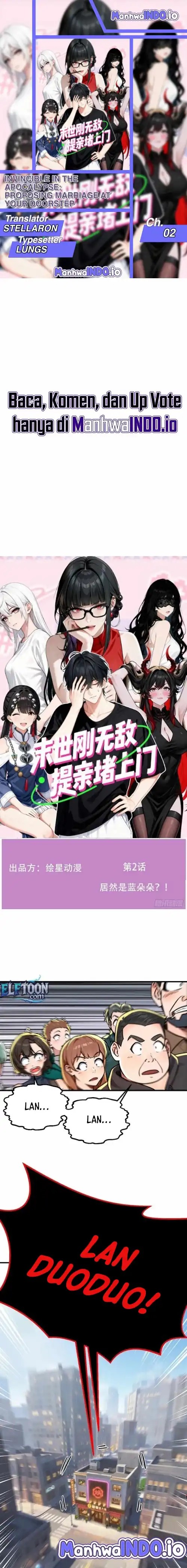 Invincible in the Apocalypse: Proposing Marriage at Your Doorstep Chapter 02 Gambar 1