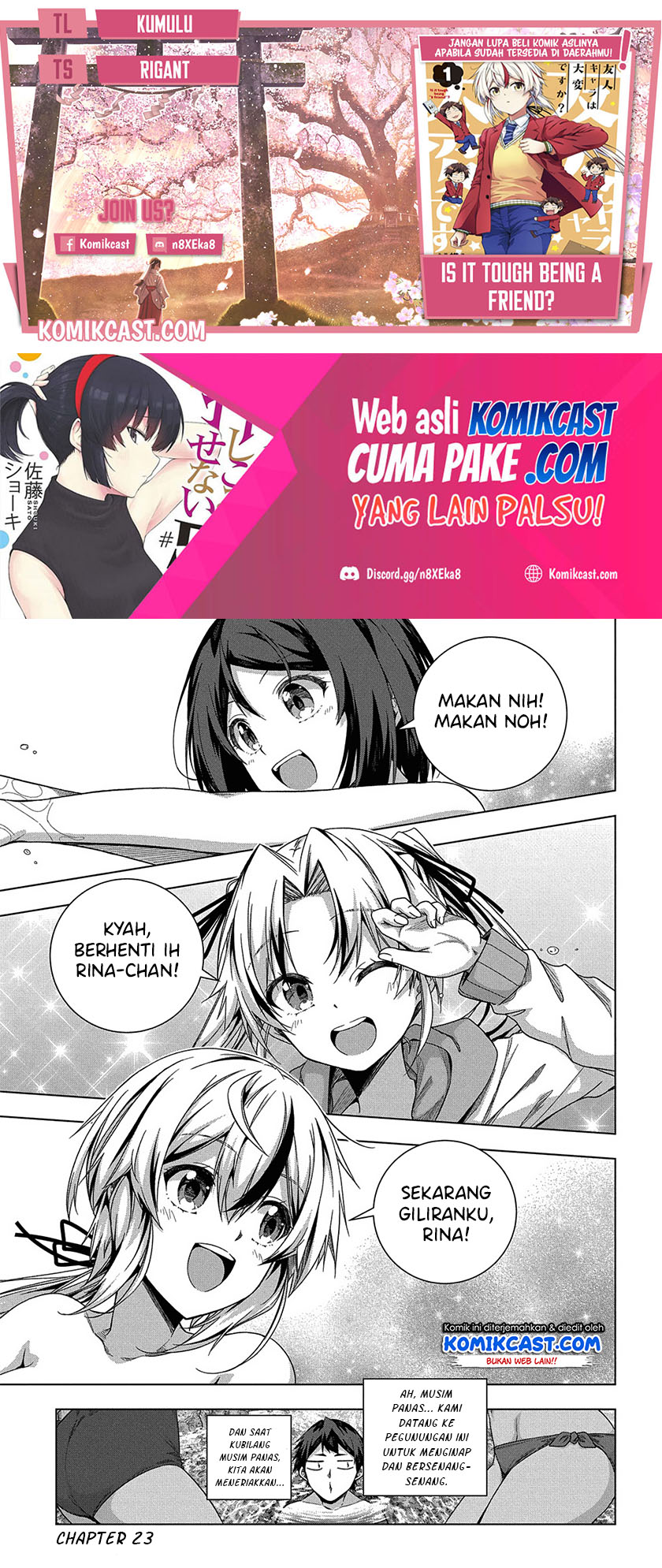 Is it Tough Being a Friend? Chapter 22 Gambar 1