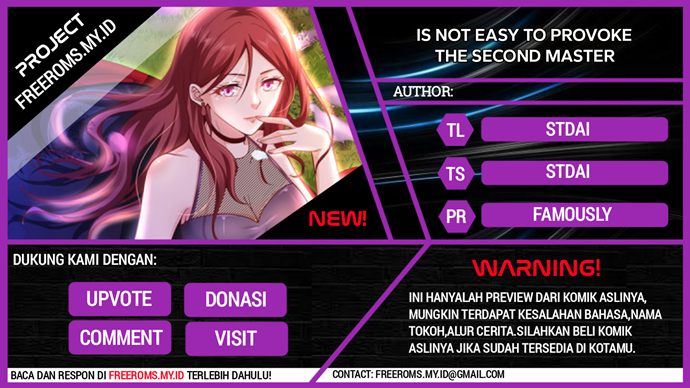 Is Not Easy To Provoke The Second Master Chapter 26 Gambar 1