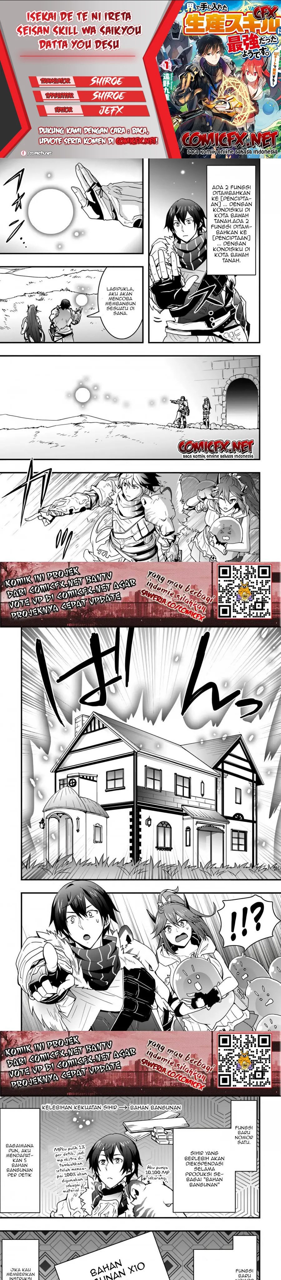 Isekai de Te ni Ireta Seisan Skill wa Saikyou datta You desu Chapter 09.2 Gambar 1