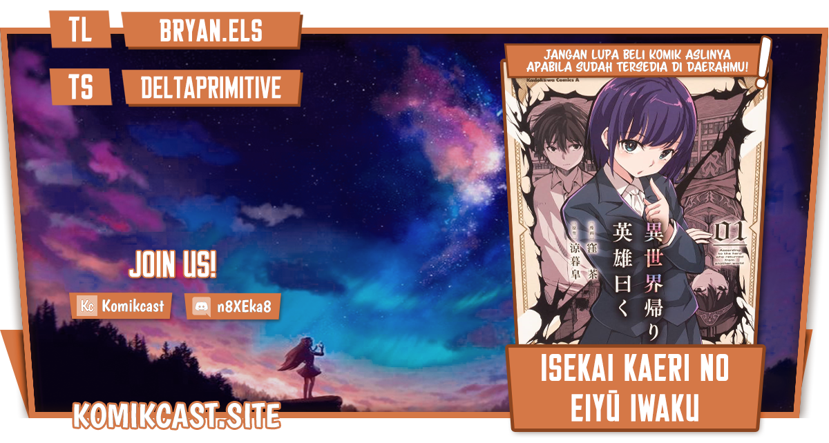 Isekai Kaeri no Eiyuu Iwaku Chapter 09.1 Gambar 1