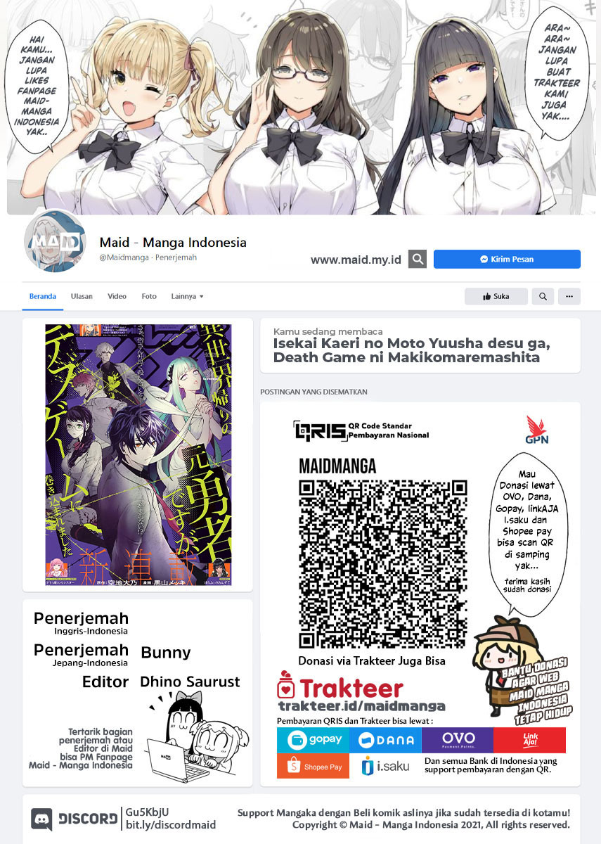 Isekai Kaeri no Moto Yuusha desu ga, Death Game ni Makikomaremashita Chapter 02 Gambar 2