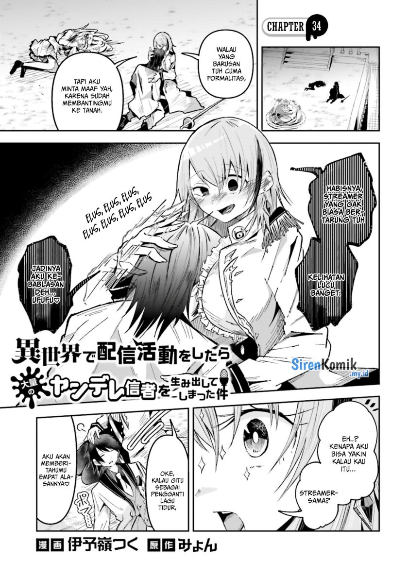 Isekai de Haishin Katsudou wo Shitara Tairyou no Yandere Shinja wo Umidashite Shimatta Ken Chapter 34 Gambar 2