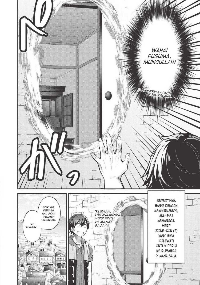 Itsu Demo Jitaku ni Kaereru Ore wa, Isekai de Gyoushoujin o Hajimemashita Chapter 03.5 Gambar 3