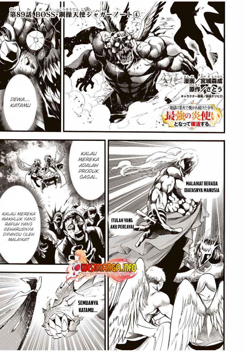 Jigoku no Gouka de Yaka re Tsuzuketa Shounen. Saikyou no Honou Tsukai to Natte Fukkatsu Suru. Chapter 89 Gambar 3