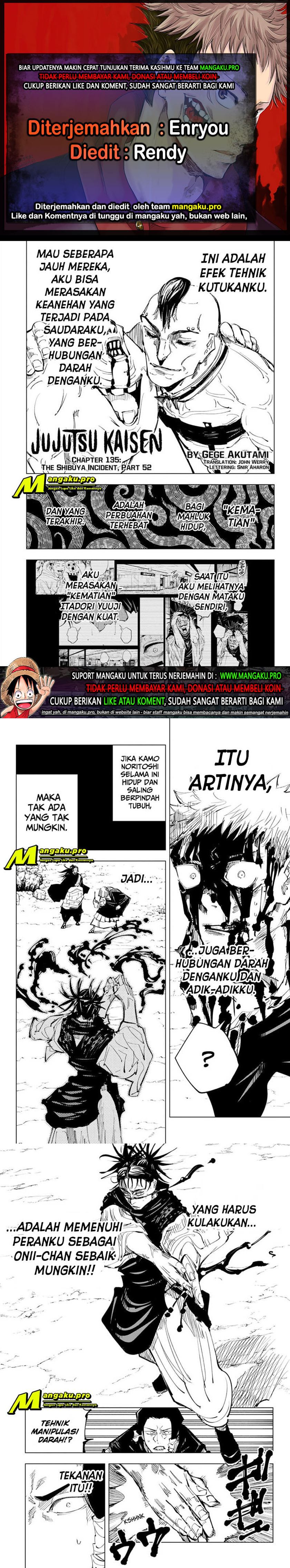 Jujutsu Kaisen Chapter 135HQ Gambar 1