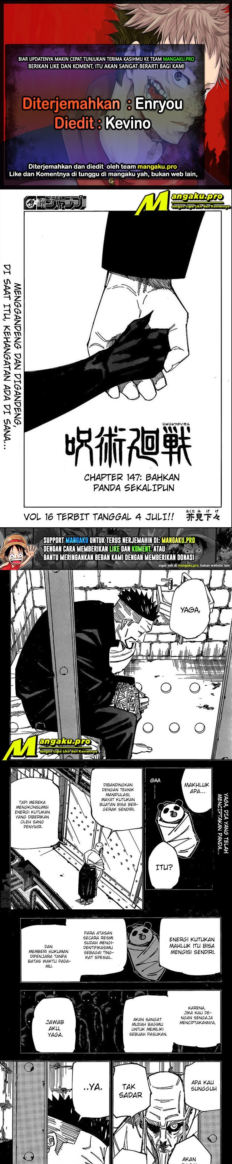 Jujutsu Kaisen Chapter 147 Gambar 1