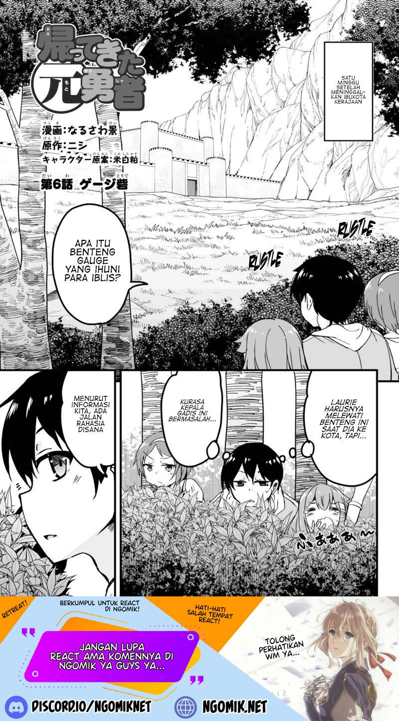 Kaettekita Motoyuusha Chapter 06.1 Gambar 2