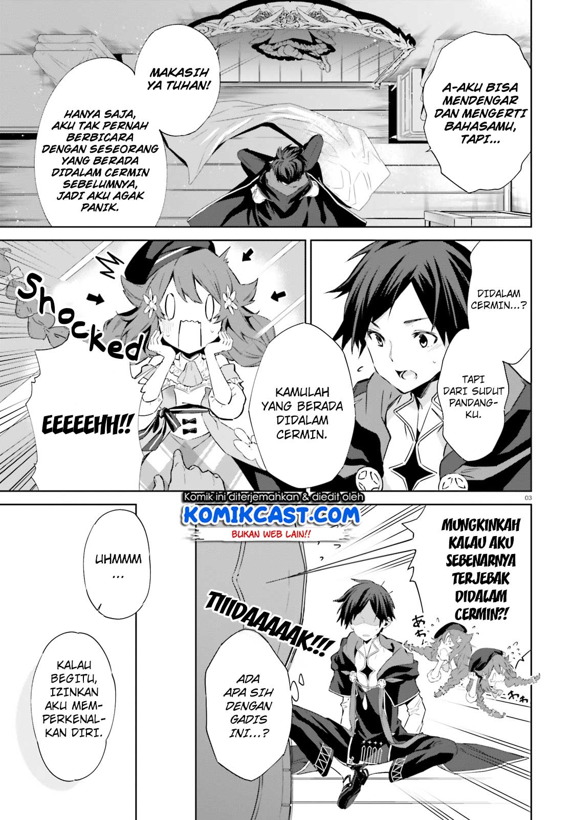 Kagami no Mukou no Saihate Toshokan: Kou no Yuusha to Itsuwari no Maou Chapter 02 Gambar 4
