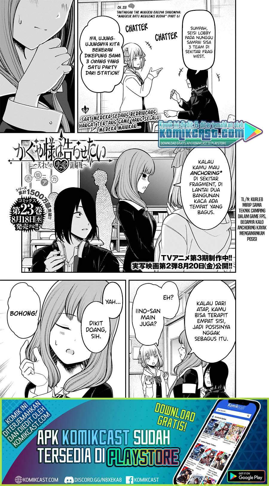 Kaguya-sama wa Kokurasetai: Tensai-tachi no Renai Zunousen Chapter 231 Gambar 2