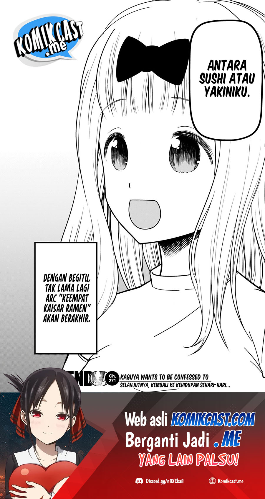 Kaguya-sama wa Kokurasetai: Tensai-tachi no Renai Zunousen Chapter 271 Gambar 19