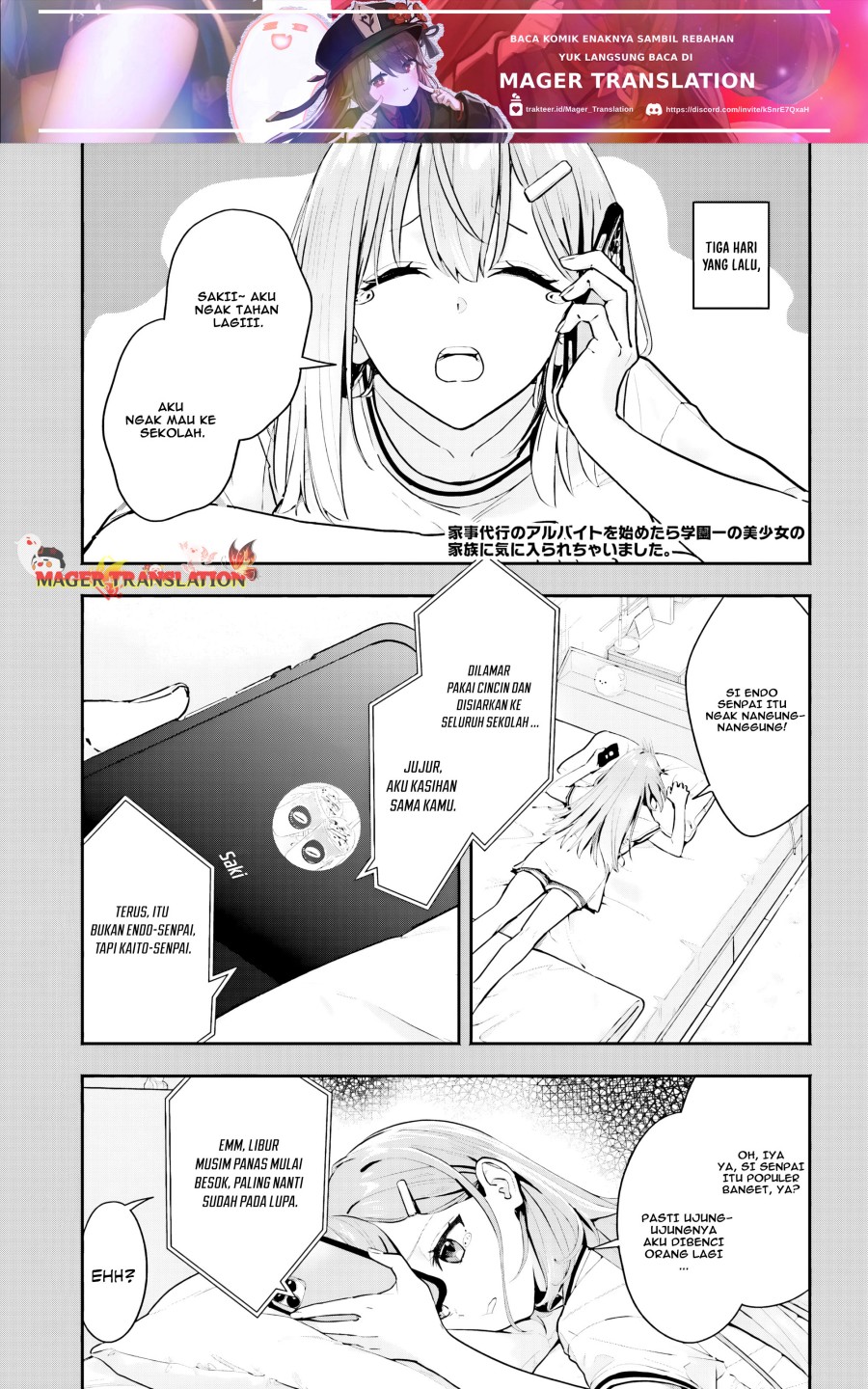 Kajidaikou no Arbeit wo Hajimetara Gakuen Ichi no Bishoujo no Kazoku ni Kiniirarechaimashita Chapter 02 Gambar 2