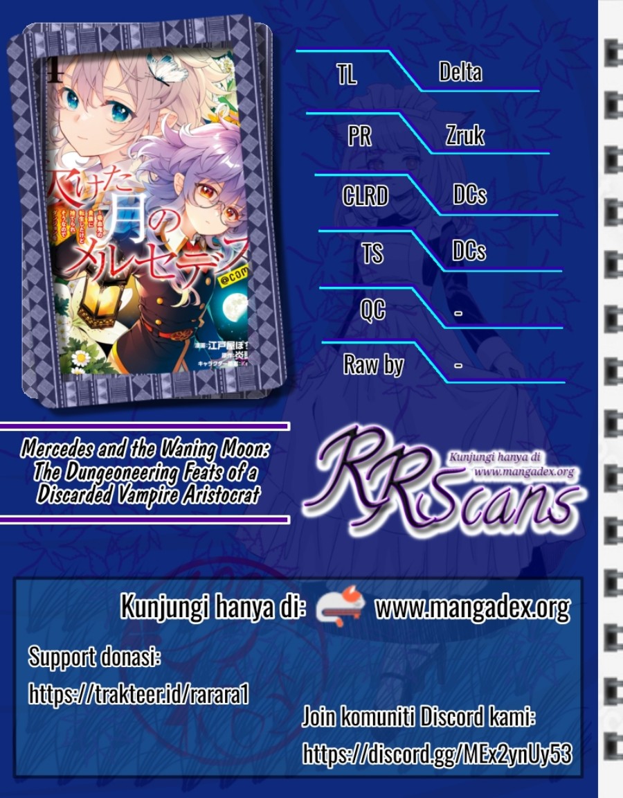 Kaketa Tsuki no Mercedes ~Kyuuketsuki no Kizoku ni Tensei Shitakedo Sute Rare Sounanode Dungeon o Seiha Suru~ Chapter 01 Gambar 1