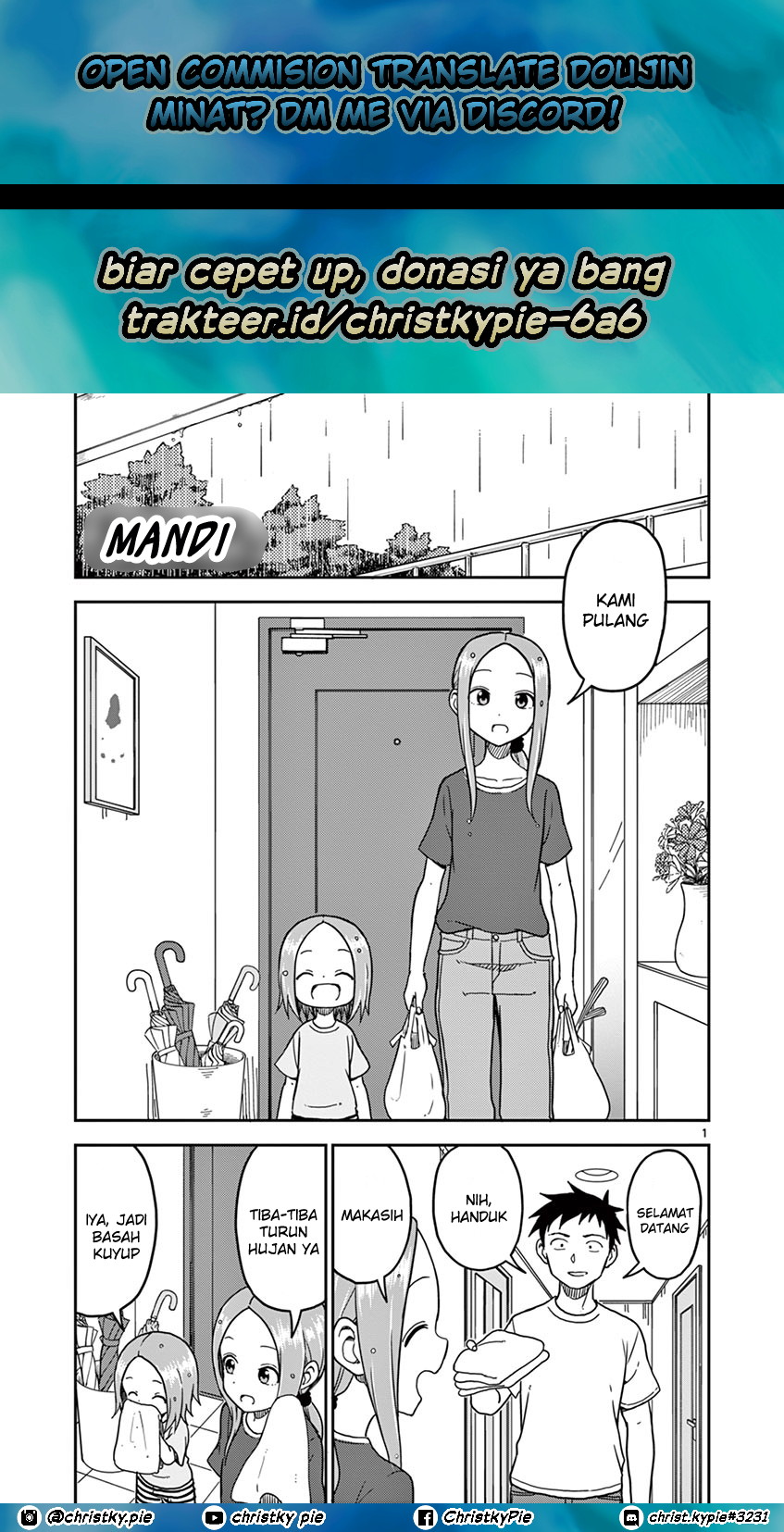 Karakai Jouzu no (Moto) Takagi-san Chapter 94 Gambar 1