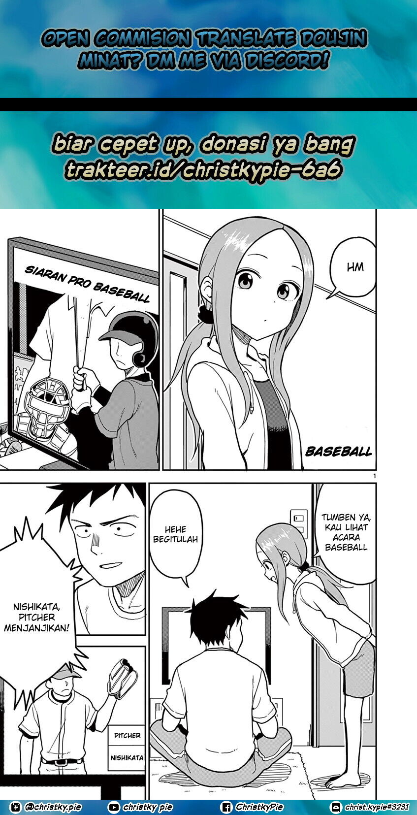 Karakai Jouzu no (Moto) Takagi-san Chapter 109 Gambar 1