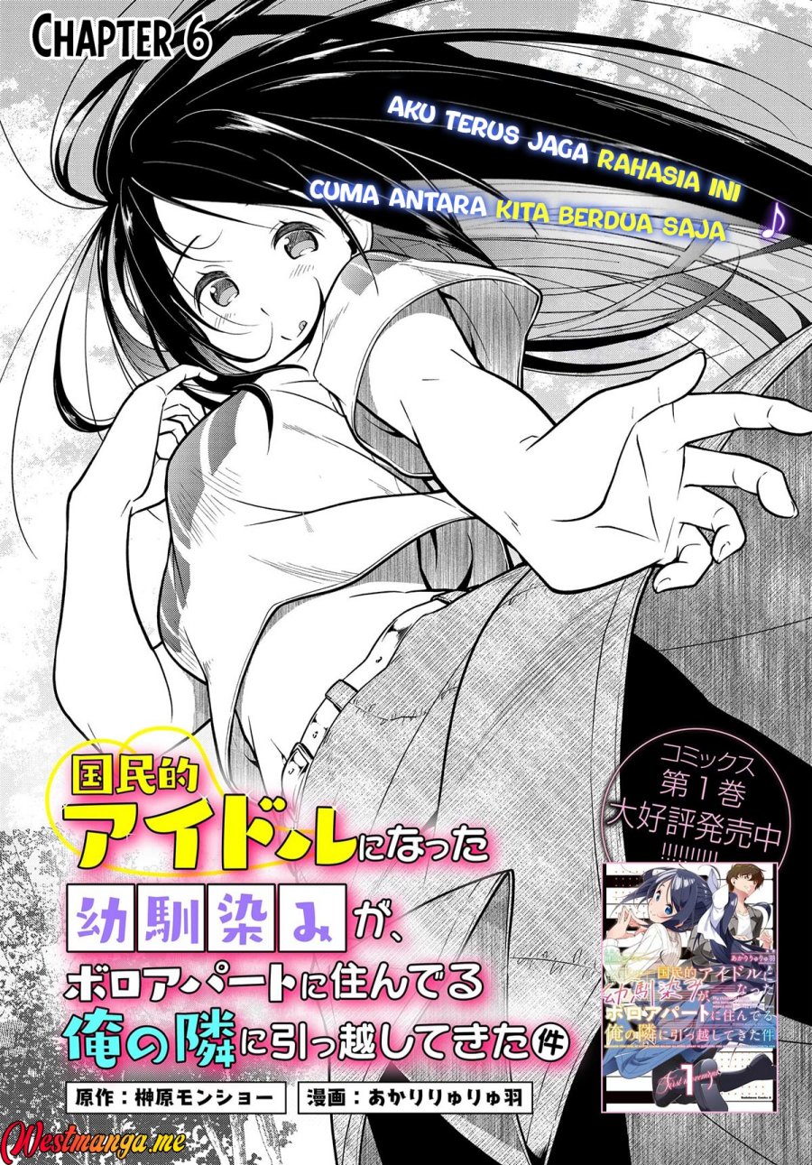 Kokuminteki Idol ni natta Osananajimi ga, Boro Apartment ni Sunderu Ore no Tonari ni Hikkoshite Kita Ken Chapter 06 Gambar 4