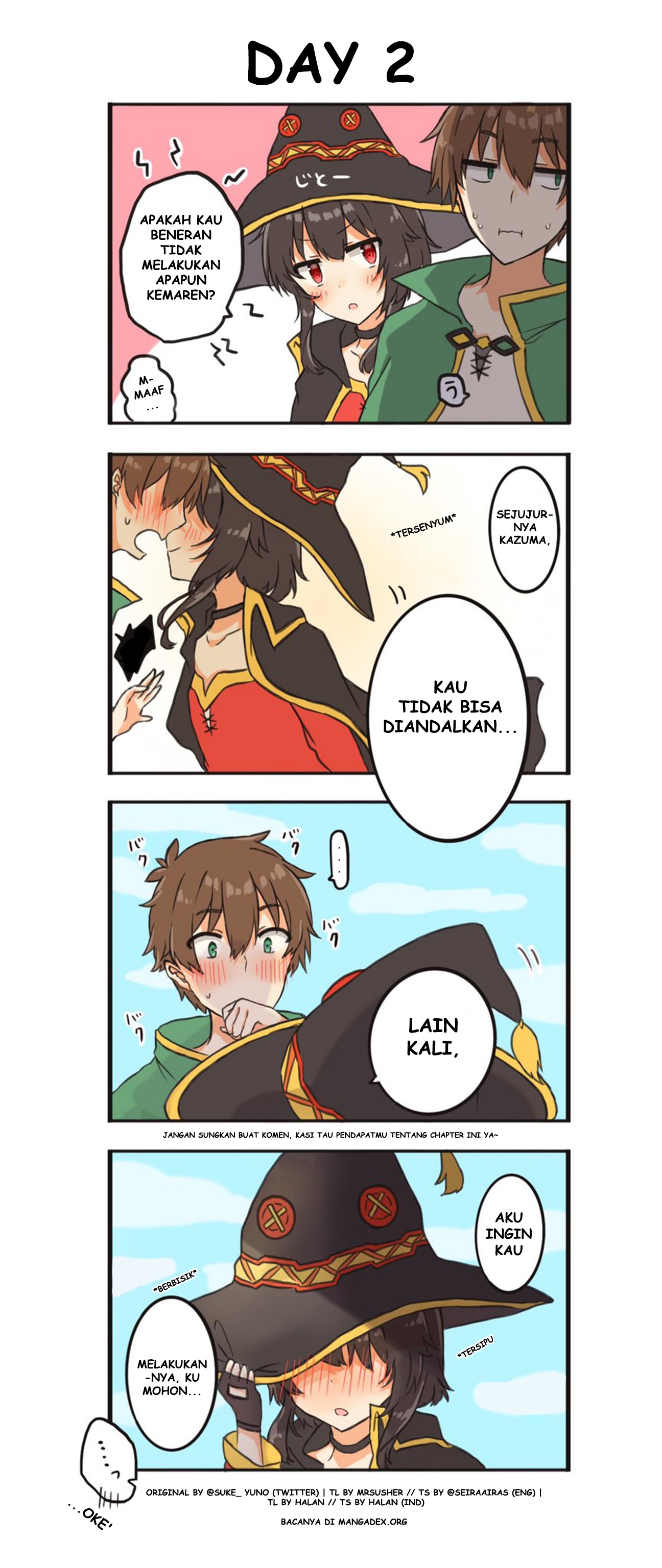 Kono Subarashii Sekai ni Shukufuku wo! – KazuMegu will get married in 100 days Chapter 02 Gambar 1