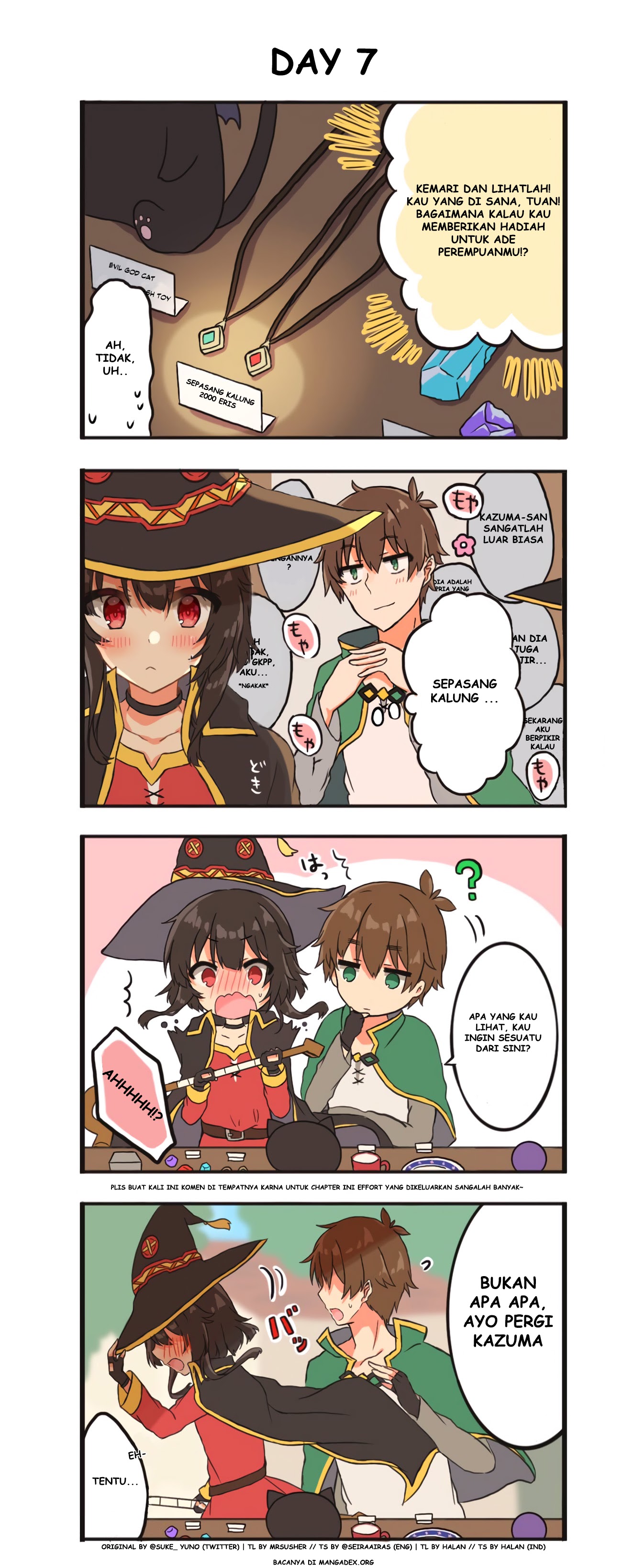 Kono Subarashii Sekai ni Shukufuku wo! – KazuMegu will get married in 100 days Chapter 07 Gambar 1