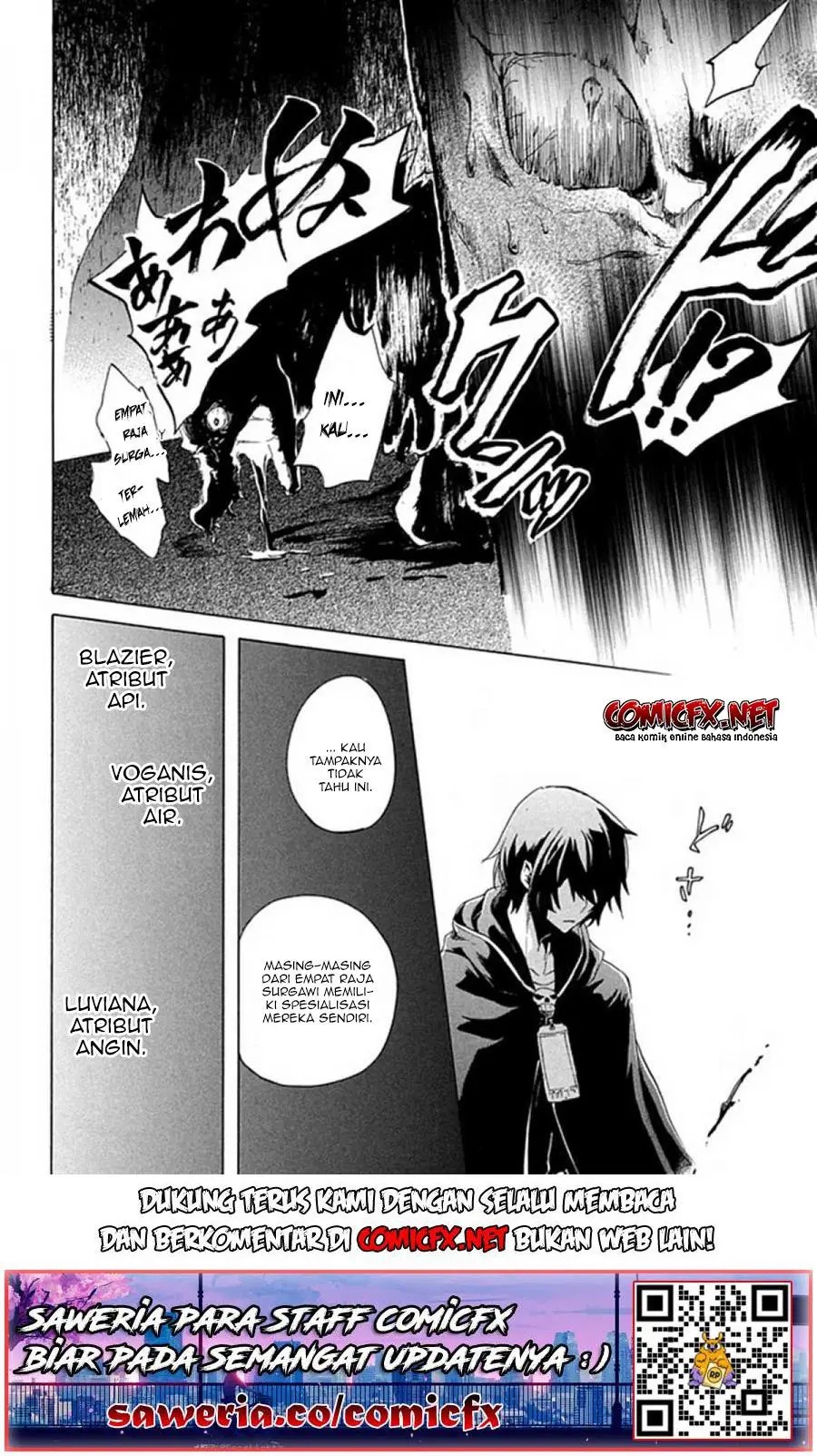 “Kukuku… He is the weakest of the Four Heavenly Monarchs.” I was dismissed from my job but somehow I became the master of a hero and a holy maiden. Chapter 01 Gambar 17