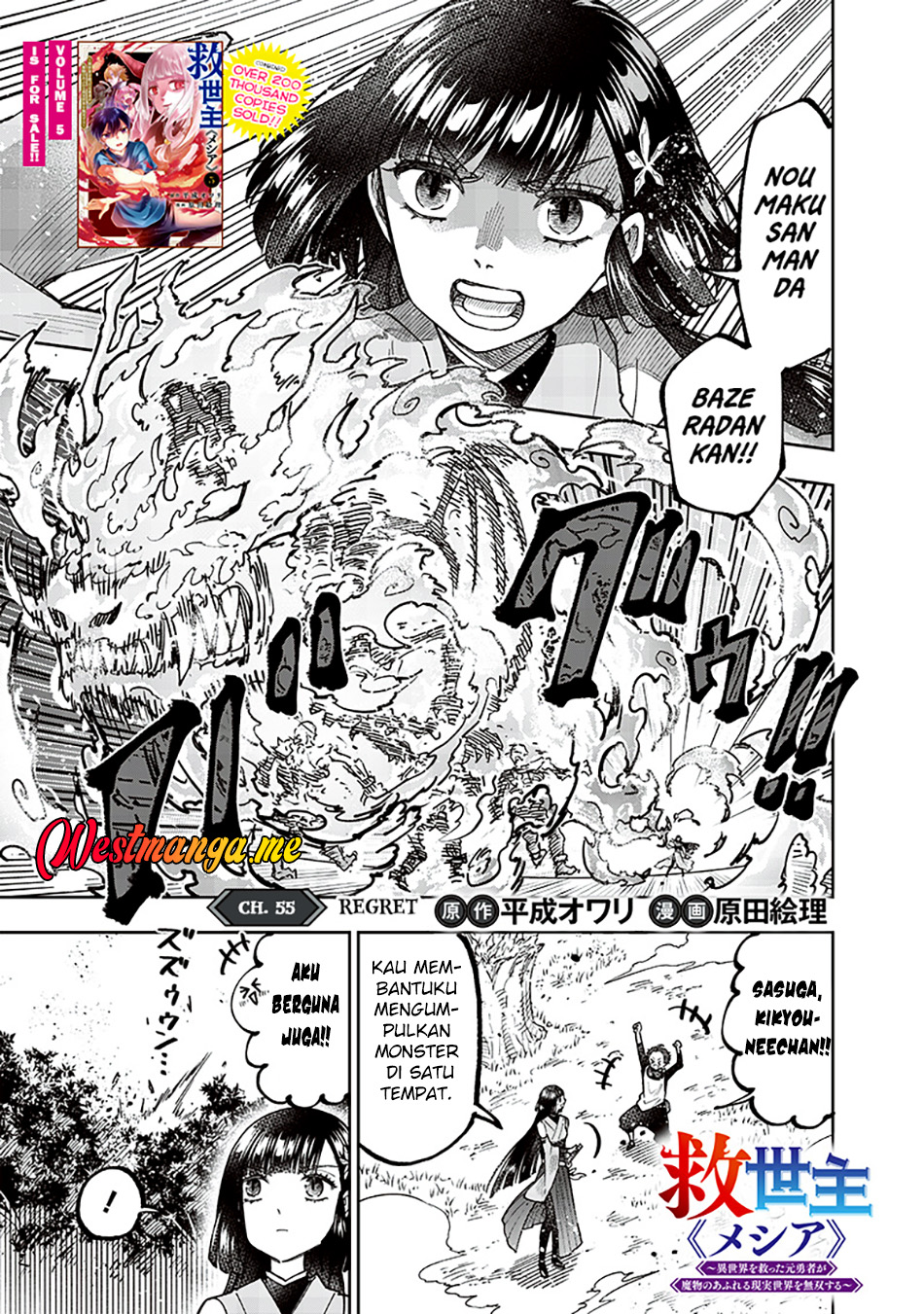 Kyuuseishu (MESHIA) ~Isekai wo Sukutta Moto Yuusha ga Mamono no Afureru Genjitsu Sekai wo Musou suru~ Chapter 55 Gambar 3