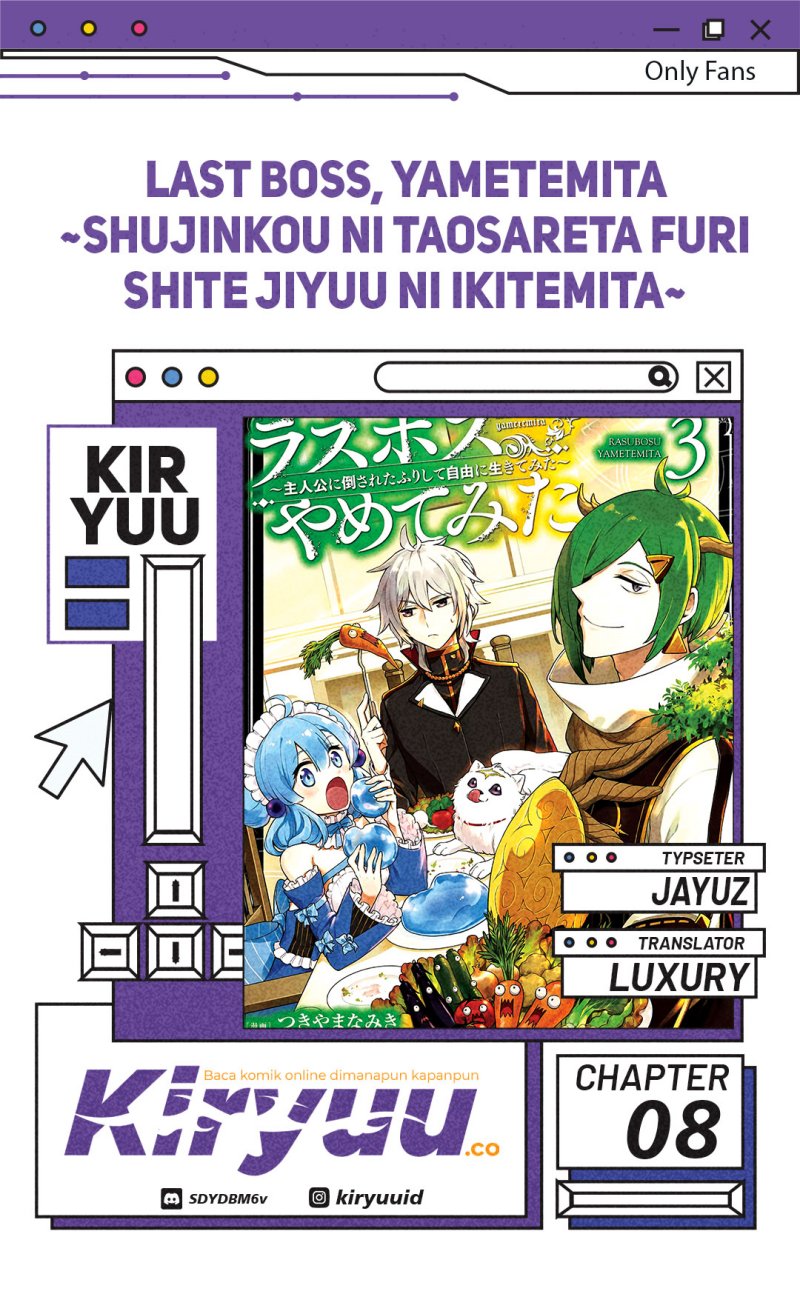 Last Boss, Yamete Mita – Shujinkou ni Taosareta Furi Shite Jiyuu ni Ikite Mita Chapter 08 Gambar 39