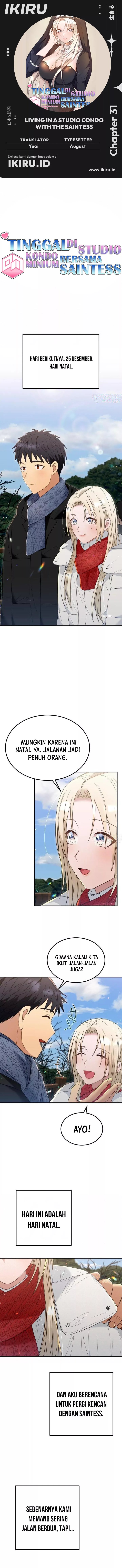Living in a Studio Condo With the Saintess Chapter 31 Gambar 1