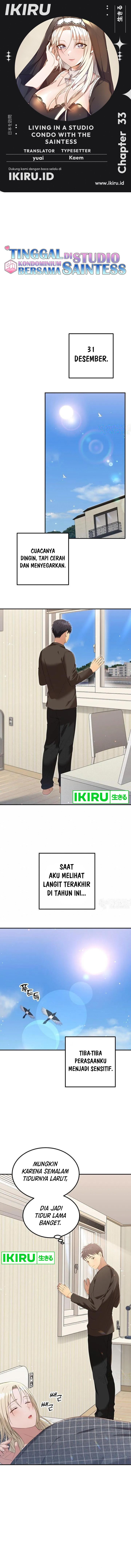 Living in a Studio Condo With the Saintess Chapter 33 Gambar 1