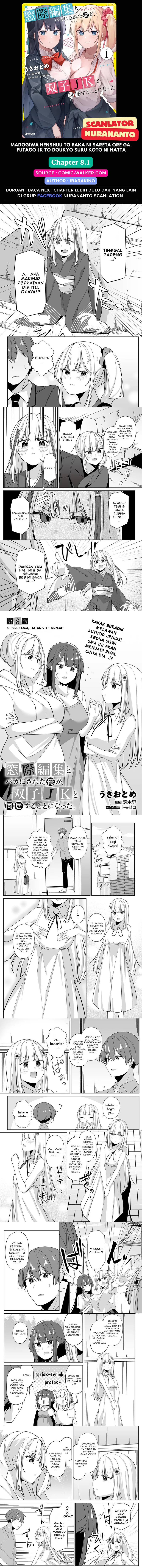 Madogiwa henshuu to baka ni sareta ore ga, futago JK to doukyo suru koto ni natta Chapter 08.1 Gambar 1