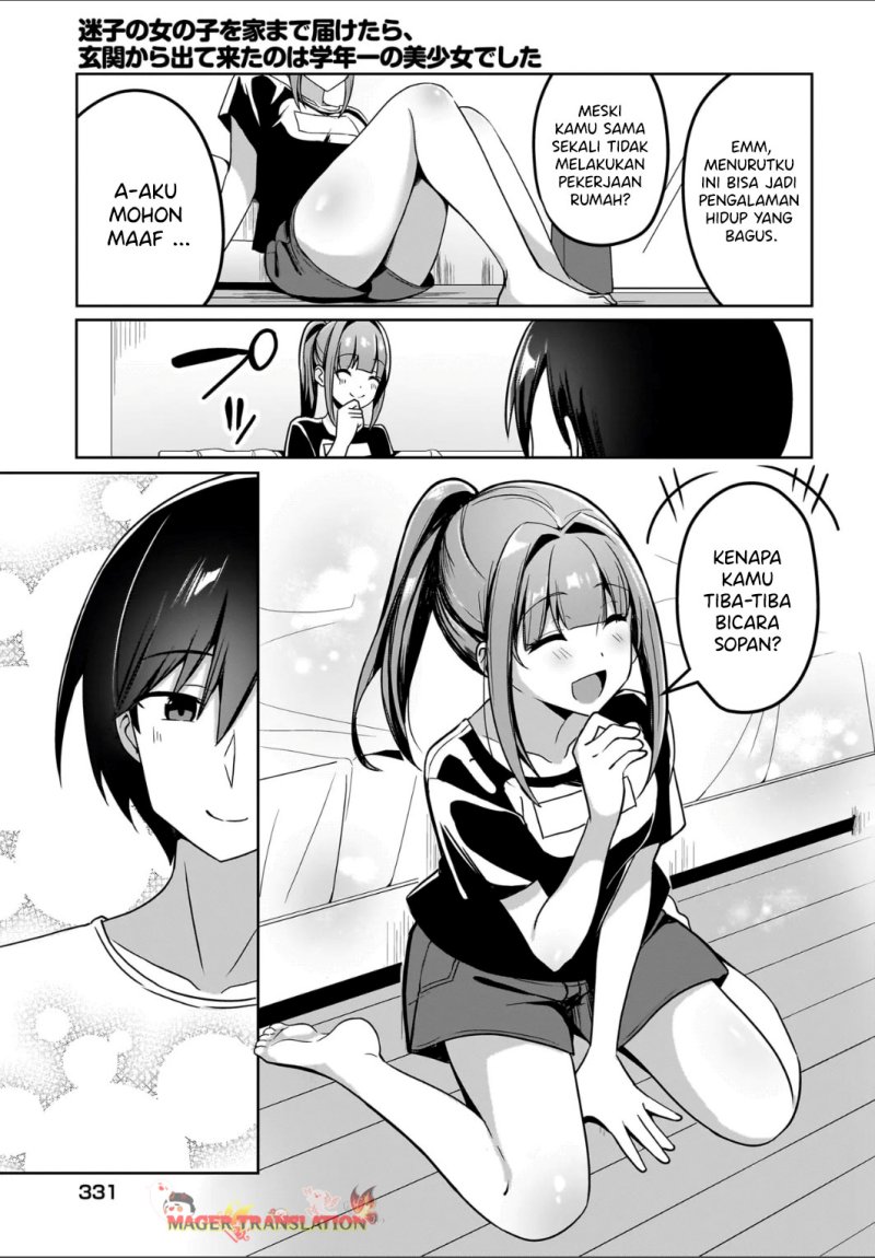 Maigo no Onnanoko o Ie Made Todoketara, Genkan kara Detekita no wa Gakunen Ichi no Bishoujo deshita Chapter 03 Gambar 6