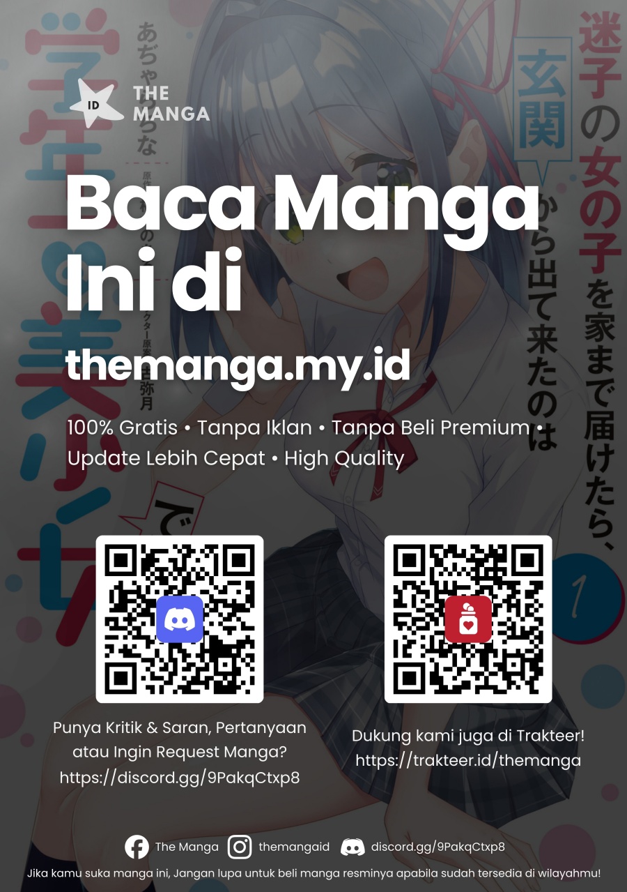 Maigo no Onnanoko o Ie Made Todoketara, Genkan kara Detekita no wa Gakunen Ichi no Bishoujo deshita Chapter 09.2 Gambar 11