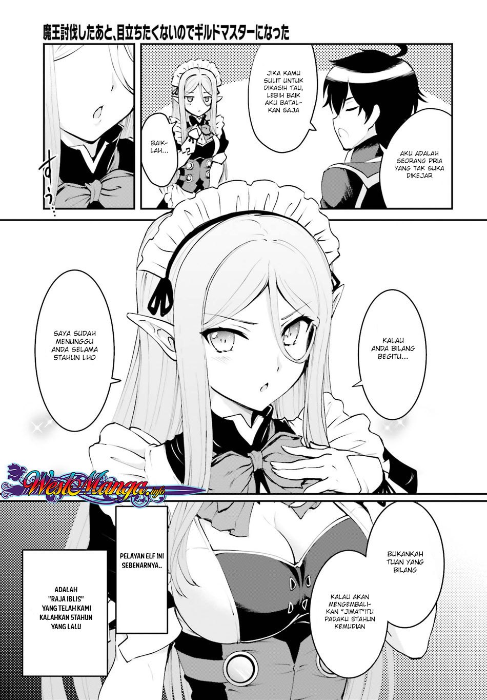Maou Toubatsu Shita Ato, Medachitakunai node Guild Master ni Natta Chapter 01.1 Gambar 9