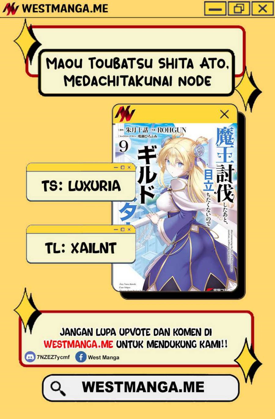 Maou Toubatsu Shita Ato, Medachitakunai node Guild Master ni Natta Chapter 45 Gambar 1