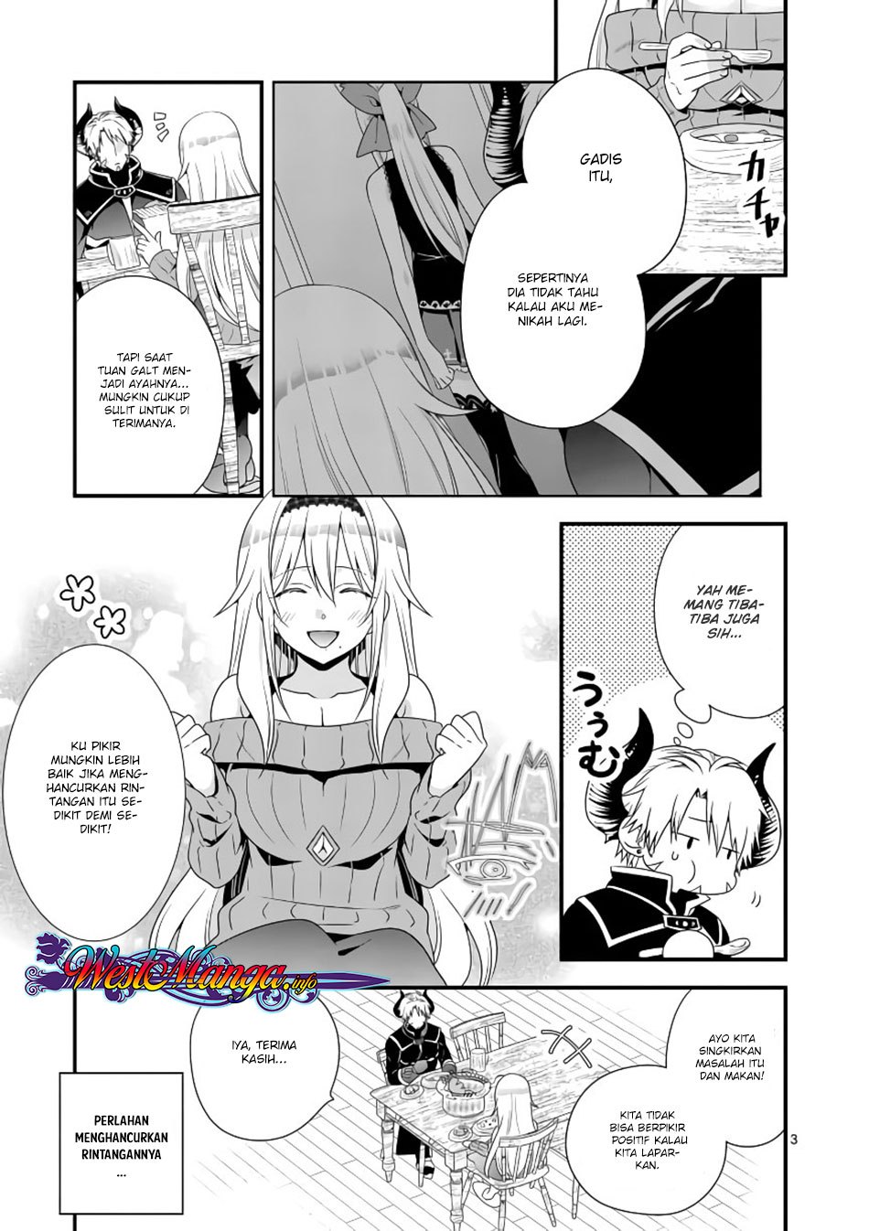 Maou desu Onna Yuusha no Hahaoya to Saikon Shita no de Onna Yuusha ga Giri no Musume ni Narimashita Chapter 03 Gambar 4