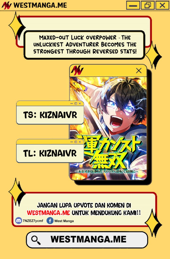 Maxed-Out Luck Overpower — The Unluckiest Adventurer Becomes the Strongest Through Reversed Stats! Chapter 06 Gambar 1