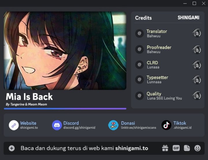 Mia Has Returned Chapter 11 Gambar 1