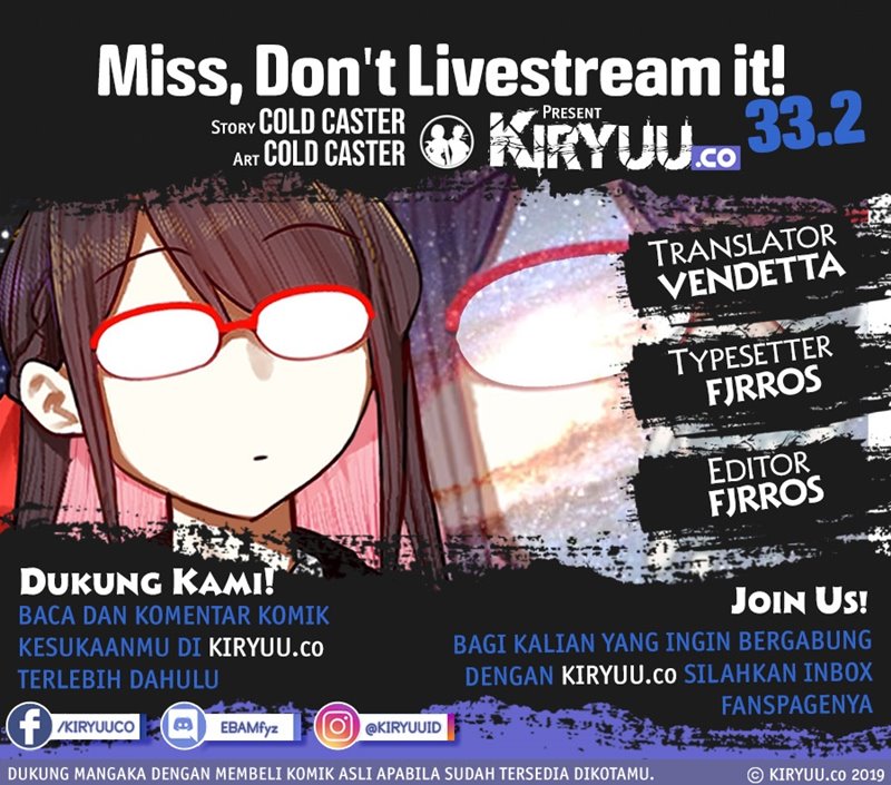 Miss, don’t livestream it! Chapter 33.2 Gambar 1