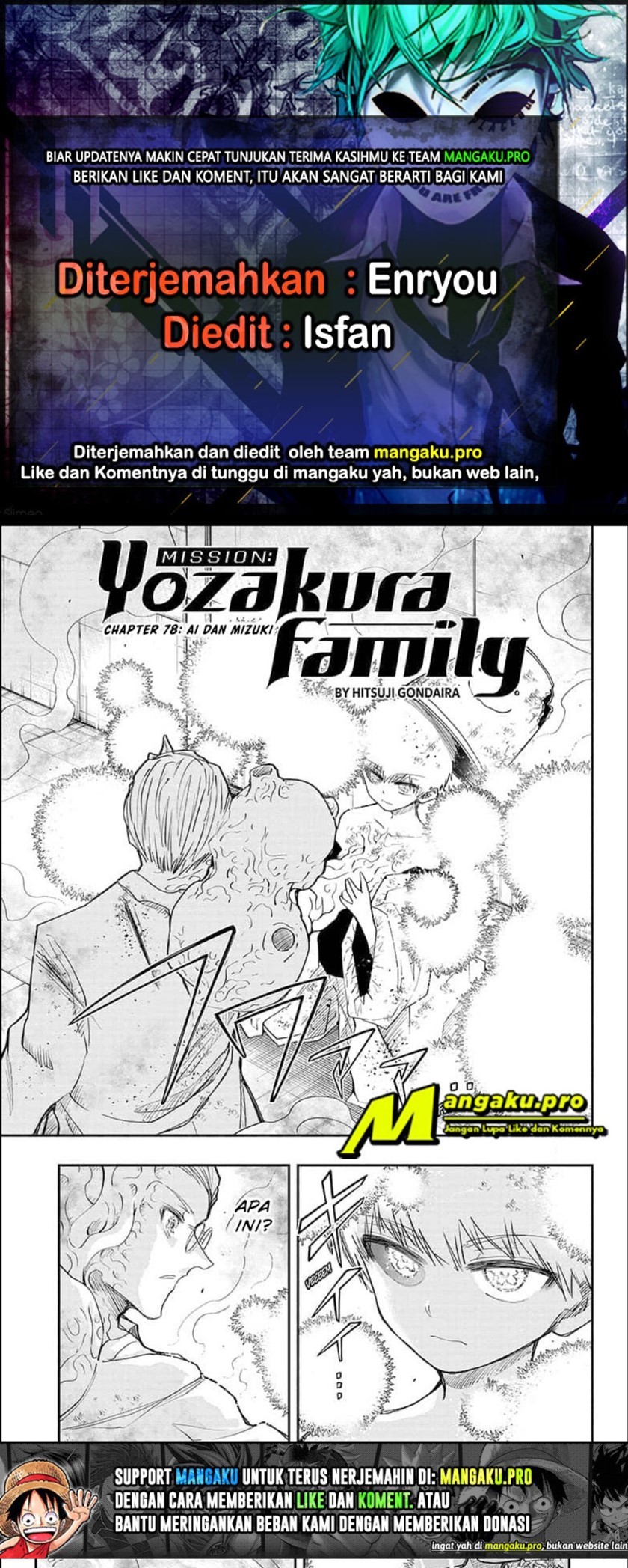 Mission: Yozakura Family Chapter 78 Gambar 1