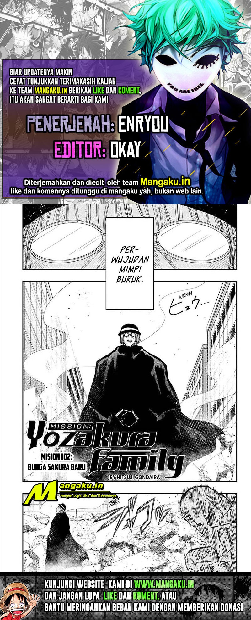 Mission: Yozakura Family Chapter 102 Gambar 1